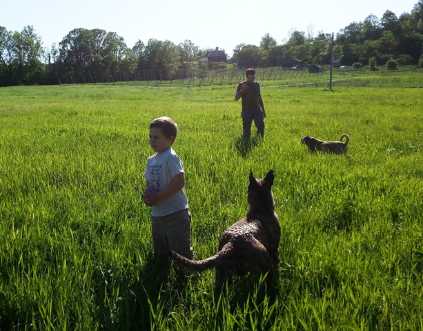 Enjoying the return of the sun on Memorial Day